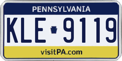 PA license plate KLE9119