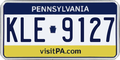 PA license plate KLE9127