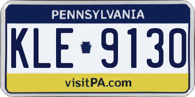 PA license plate KLE9130