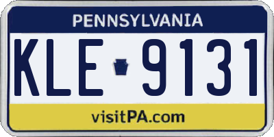 PA license plate KLE9131