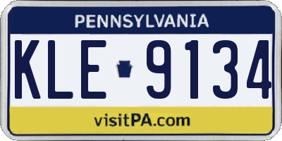 PA license plate KLE9134