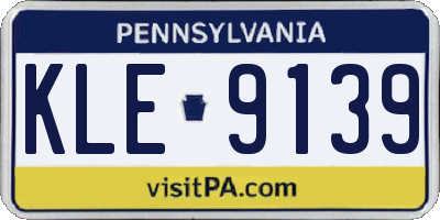 PA license plate KLE9139