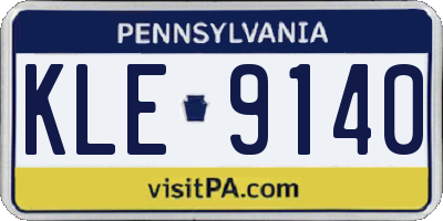 PA license plate KLE9140