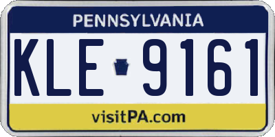 PA license plate KLE9161