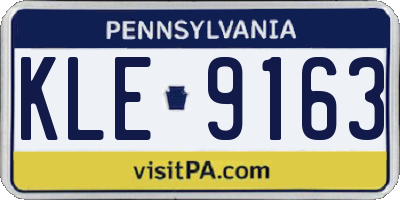 PA license plate KLE9163