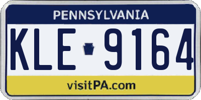 PA license plate KLE9164