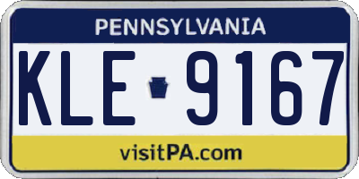 PA license plate KLE9167