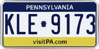 PA license plate KLE9173