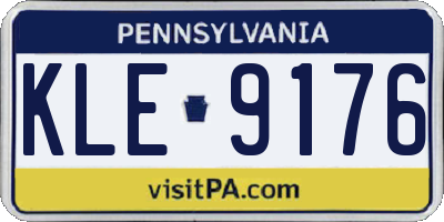 PA license plate KLE9176