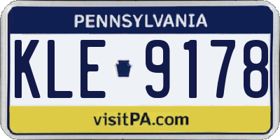 PA license plate KLE9178