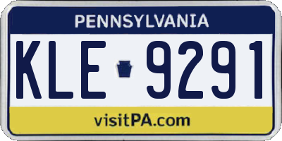 PA license plate KLE9291