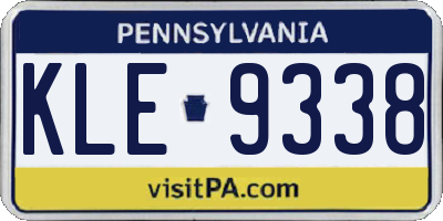 PA license plate KLE9338