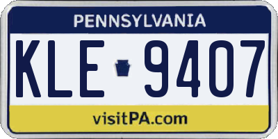 PA license plate KLE9407