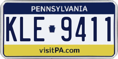 PA license plate KLE9411