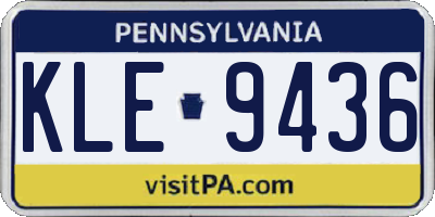 PA license plate KLE9436