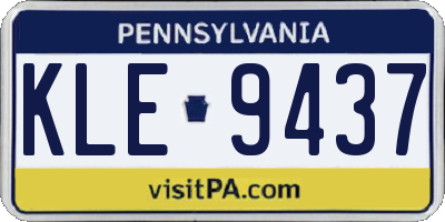 PA license plate KLE9437
