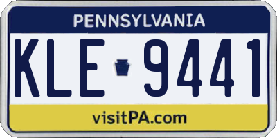 PA license plate KLE9441