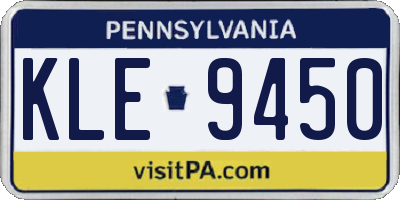 PA license plate KLE9450