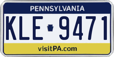 PA license plate KLE9471