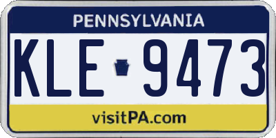 PA license plate KLE9473
