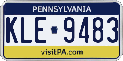 PA license plate KLE9483