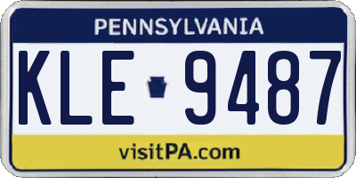 PA license plate KLE9487
