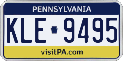 PA license plate KLE9495