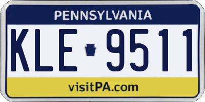 PA license plate KLE9511