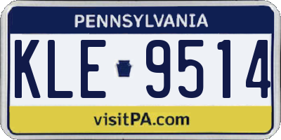 PA license plate KLE9514