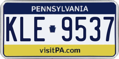 PA license plate KLE9537