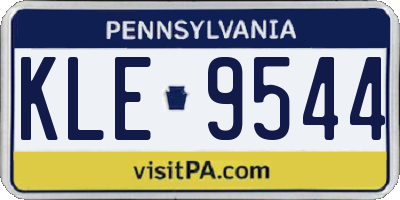 PA license plate KLE9544