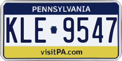 PA license plate KLE9547