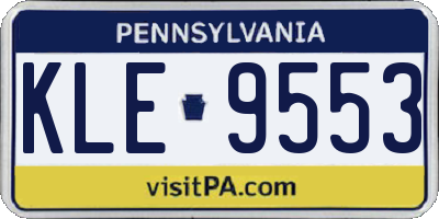 PA license plate KLE9553