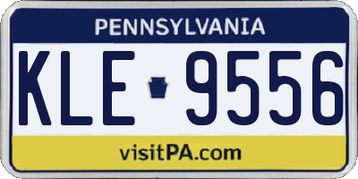 PA license plate KLE9556