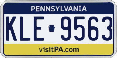 PA license plate KLE9563