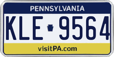 PA license plate KLE9564