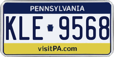 PA license plate KLE9568