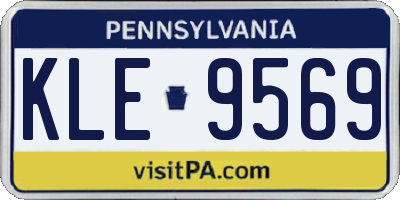 PA license plate KLE9569