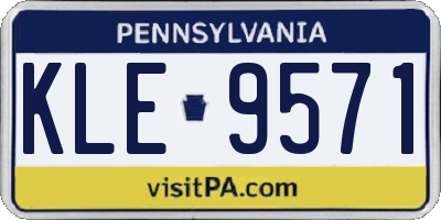 PA license plate KLE9571
