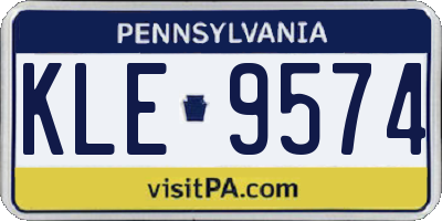 PA license plate KLE9574