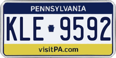 PA license plate KLE9592