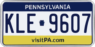 PA license plate KLE9607