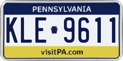 PA license plate KLE9611