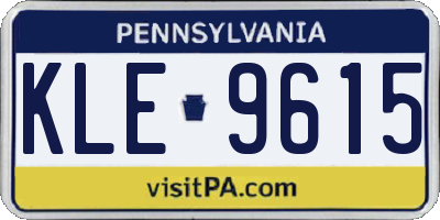 PA license plate KLE9615