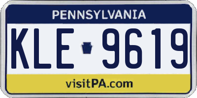 PA license plate KLE9619