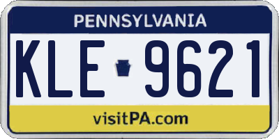PA license plate KLE9621
