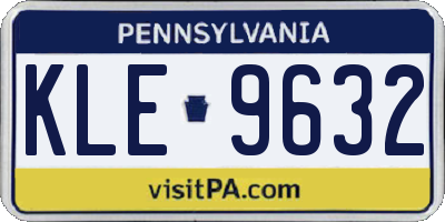 PA license plate KLE9632