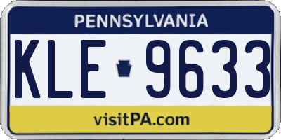 PA license plate KLE9633