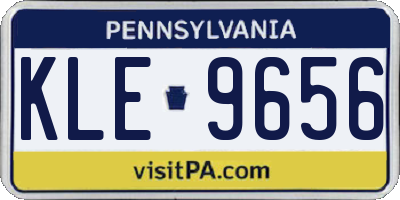 PA license plate KLE9656