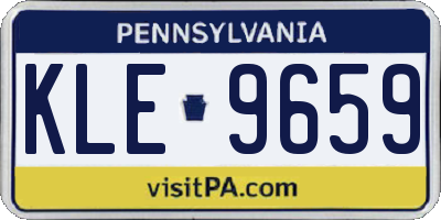 PA license plate KLE9659